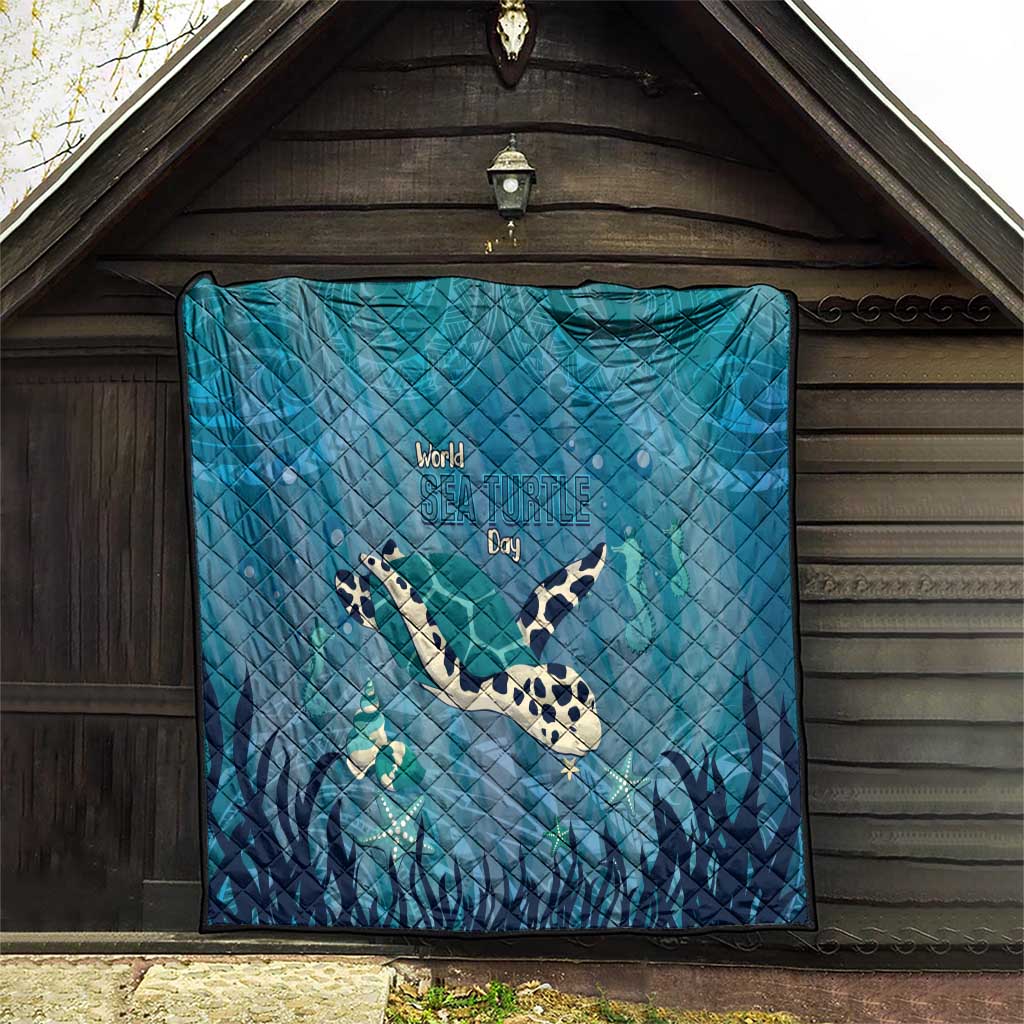 World Sea Turtle Day Polynesia Quilt Go With The Flow