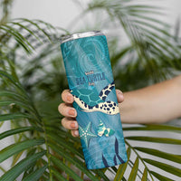 World Sea Turtle Day Polynesia Skinny Tumbler Go With The Flow