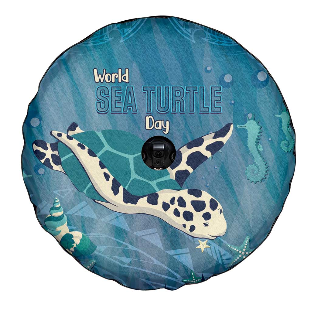 World Sea Turtle Day Polynesia Spare Tire Cover Go With The Flow