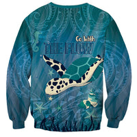 World Sea Turtle Day Polynesia Sweatshirt Go With The Flow