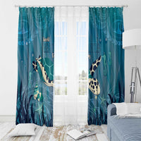 World Sea Turtle Day Polynesia Window Curtain Go With The Flow