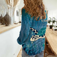 World Sea Turtle Day Polynesia Women Casual Shirt Go With The Flow