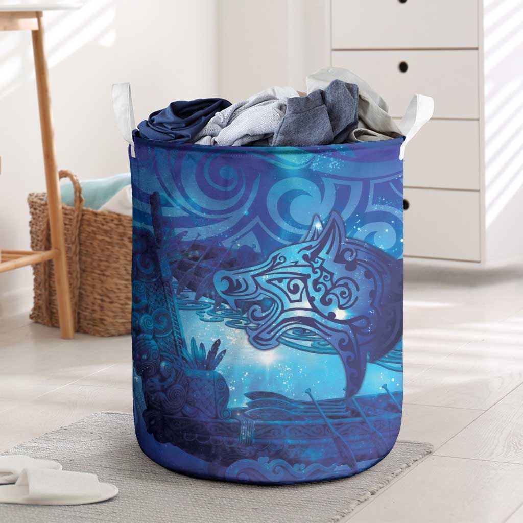 Kuri New Zealand Matariki Laundry Basket Aotearoa Dog Waka Maori New Year Galaxy Vibes