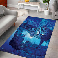 Kuri New Zealand Matariki Area Rug Aotearoa Dog Waka Maori New Year Galaxy Vibes LT14 - Polynesian Pride