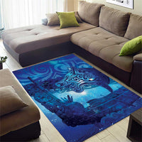 Kuri New Zealand Matariki Area Rug Aotearoa Dog Waka Maori New Year Galaxy Vibes LT14 - Polynesian Pride