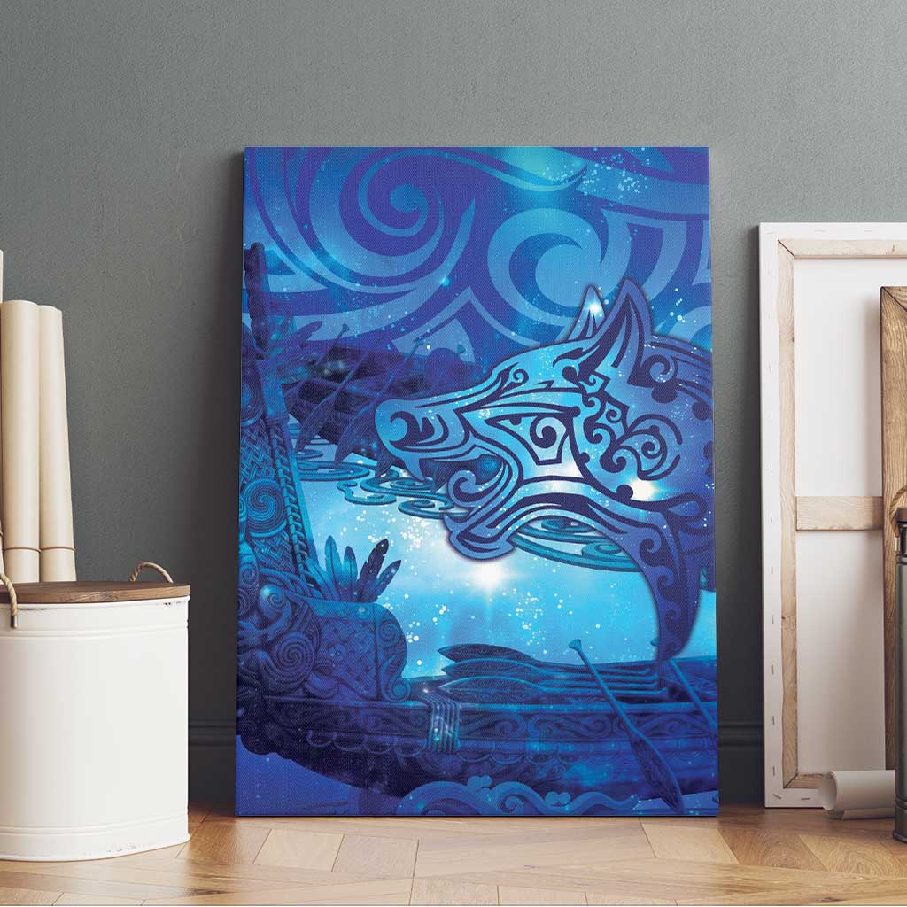 Kuri New Zealand Matariki Canvas Wall Art Aotearoa Dog Waka Maori New Year Galaxy Vibes LT14 - Polynesian Pride