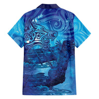 Kuri New Zealand Matariki Family Matching Off Shoulder Short Dress and Hawaiian Shirt Aotearoa Dog Waka Maori New Year Galaxy Vibes LT14 - Polynesian Pride
