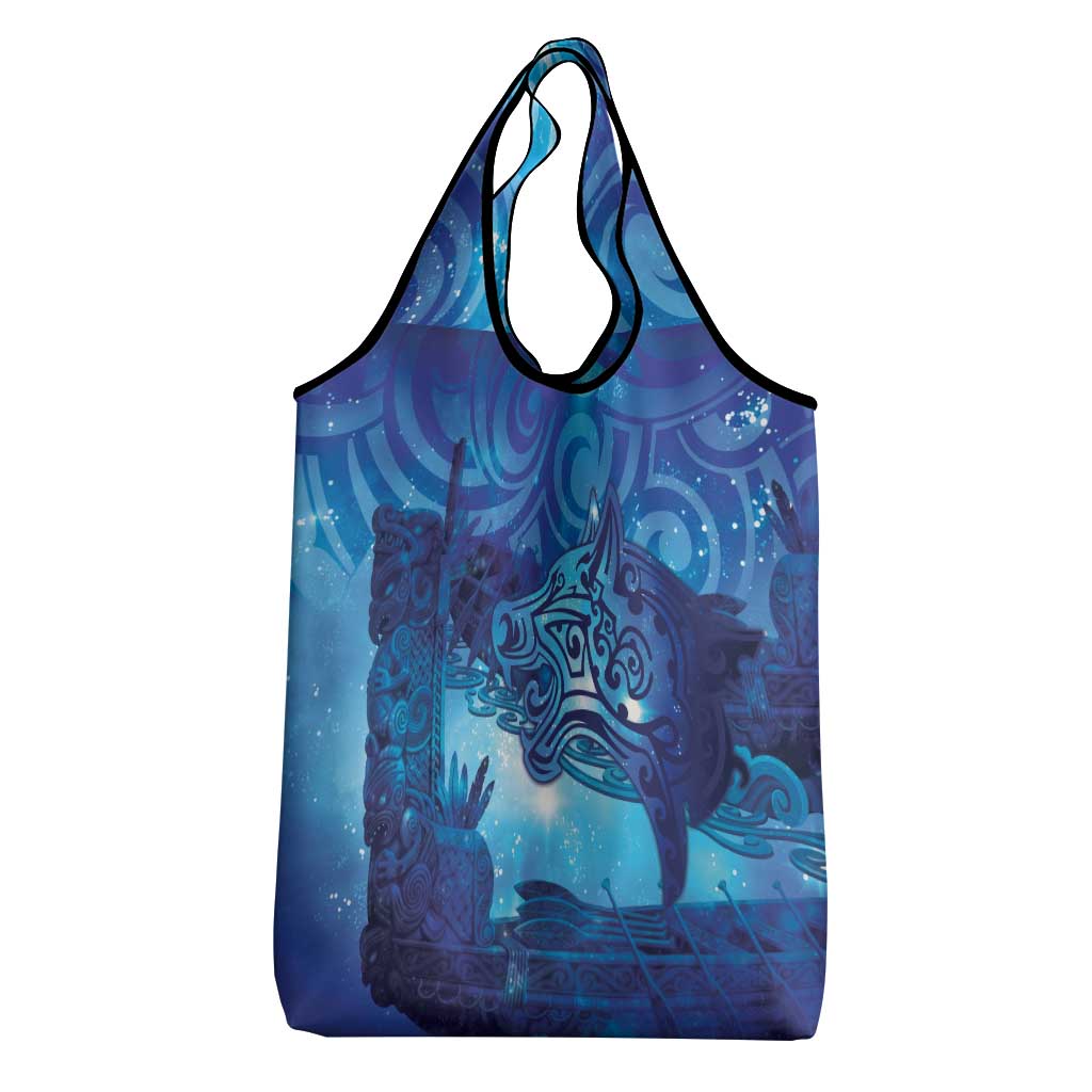 Kuri New Zealand Matariki Grocery Bag Aotearoa Dog Waka Maori New Year Galaxy Vibes LT14 - Polynesian Pride
