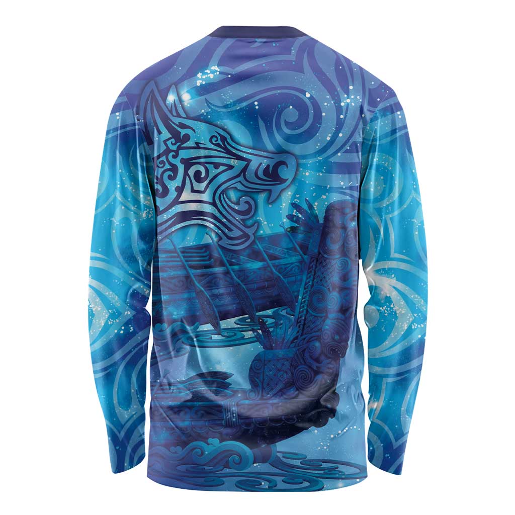 Kuri New Zealand Matariki Long Sleeve Shirt Aotearoa Dog Waka Maori New Year Galaxy Vibes LT14 - Polynesian Pride