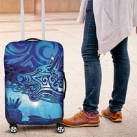 Kuri New Zealand Matariki Luggage Cover Aotearoa Dog Waka Maori New Year Galaxy Vibes LT14 Blue - Polynesian Pride