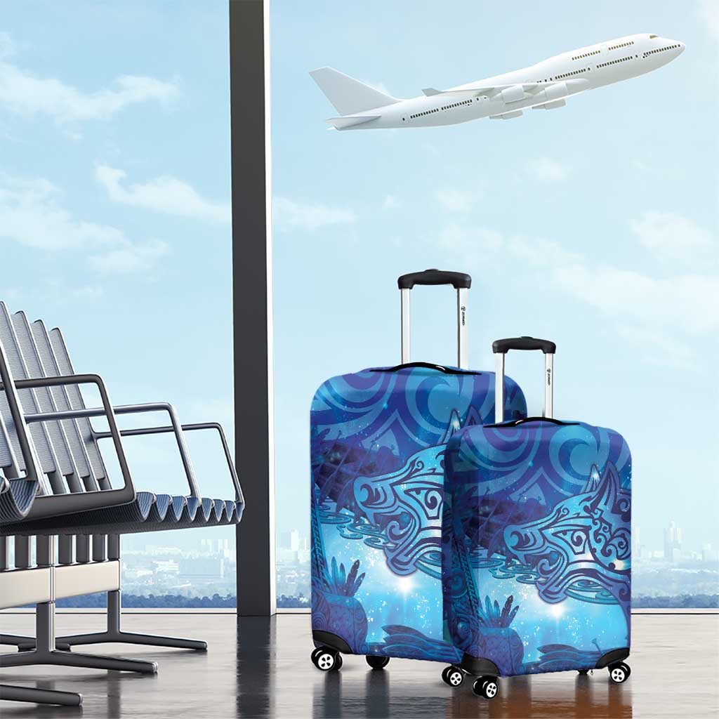 Kuri New Zealand Matariki Luggage Cover Aotearoa Dog Waka Maori New Year Galaxy Vibes LT14 - Polynesian Pride