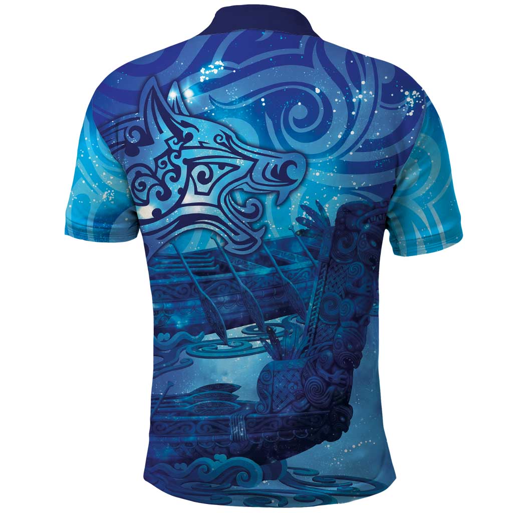 Kuri New Zealand Matariki Polo Shirt Aotearoa Dog Waka Maori New Year Galaxy Vibes