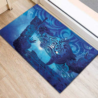 Kuri New Zealand Matariki Rubber Doormat Aotearoa Dog Waka Maori New Year Galaxy Vibes
