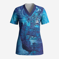 Kuri New Zealand Matariki Scrub Top Aotearoa Dog Waka Maori New Year Galaxy Vibes