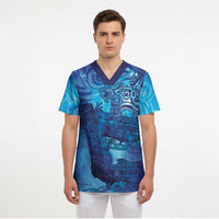 Kuri New Zealand Matariki Scrub Top Aotearoa Dog Waka Maori New Year Galaxy Vibes