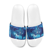 Kuri New Zealand Matariki Slide Sandals Aotearoa Dog Waka Maori New Year Galaxy Vibes LT14 Blue - Polynesian Pride