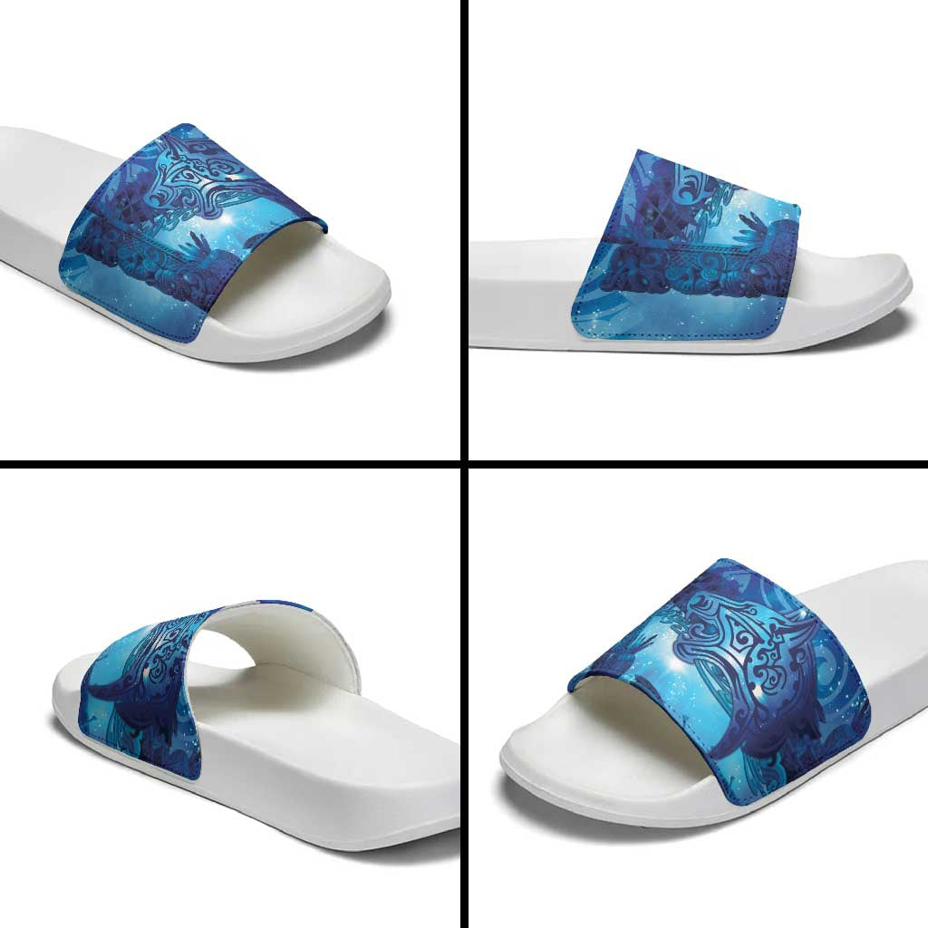 Kuri New Zealand Matariki Slide Sandals Aotearoa Dog Waka Maori New Year Galaxy Vibes LT14 - Polynesian Pride