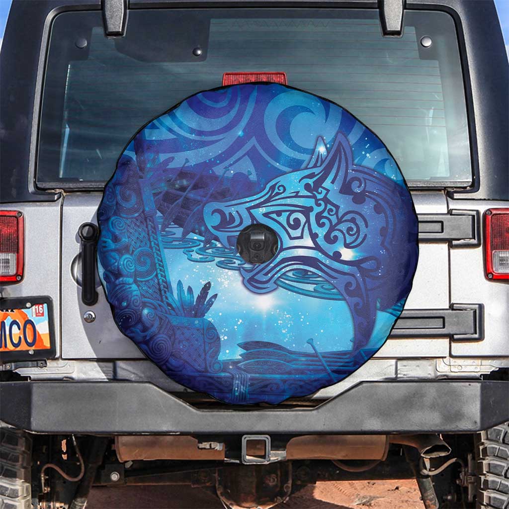 Kuri New Zealand Matariki Spare Tire Cover Aotearoa Dog Waka Maori New Year Galaxy Vibes LT14 Blue - Polynesian Pride