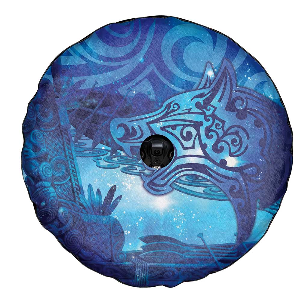 Kuri New Zealand Matariki Spare Tire Cover Aotearoa Dog Waka Maori New Year Galaxy Vibes LT14 - Polynesian Pride