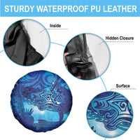 Kuri New Zealand Matariki Spare Tire Cover Aotearoa Dog Waka Maori New Year Galaxy Vibes LT14 - Polynesian Pride