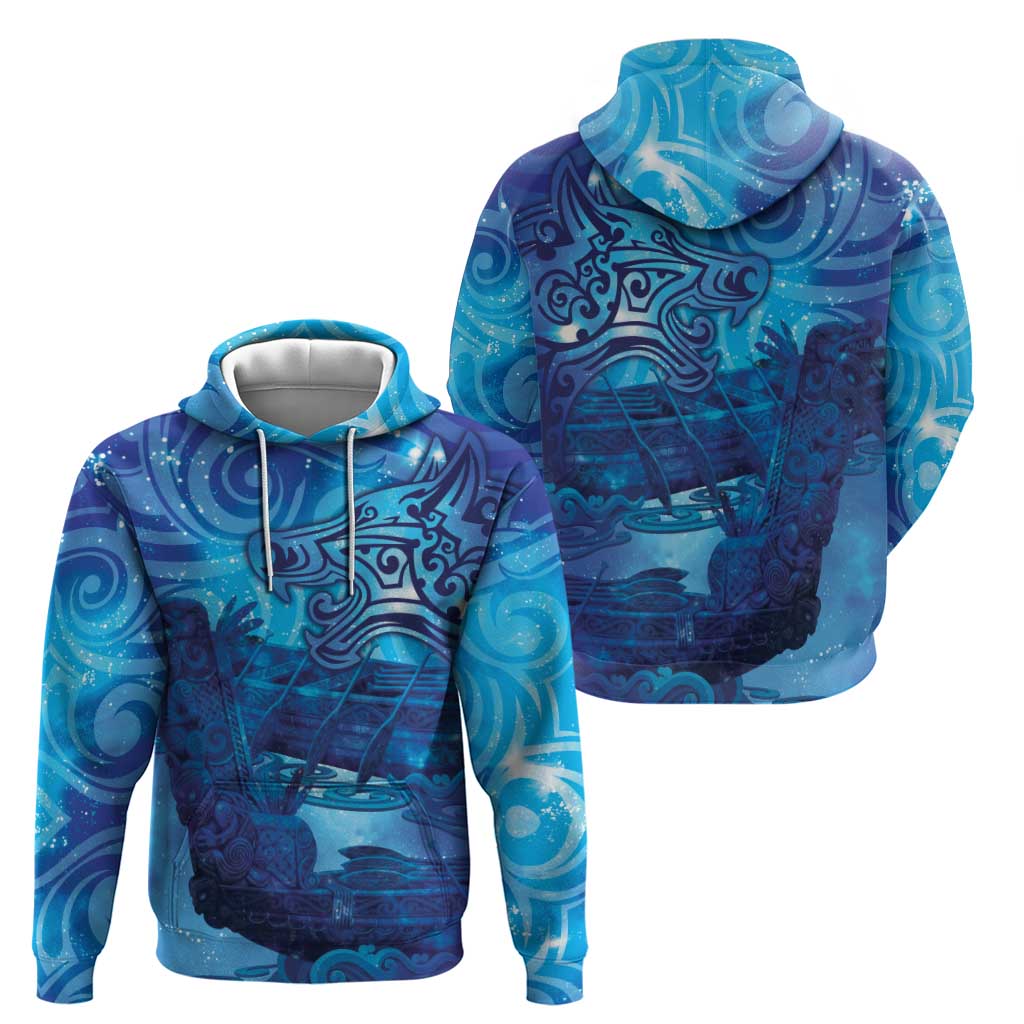 Kuri New Zealand Matariki Zip Hoodie Aotearoa Dog Waka Maori New Year Galaxy Vibes LT14 - Polynesian Pride