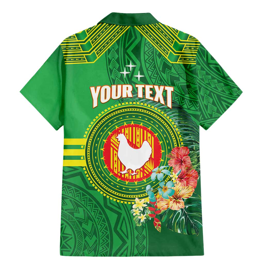 Personalized Manu'a Cession Day Family Matching Mermaid Dress and Hawaiian Shirt Tropical Flowers With Polynesian Pattern