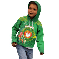 Personalized Manu'a Cession Day Kid Hoodie Tropical Flowers With Polynesian Pattern