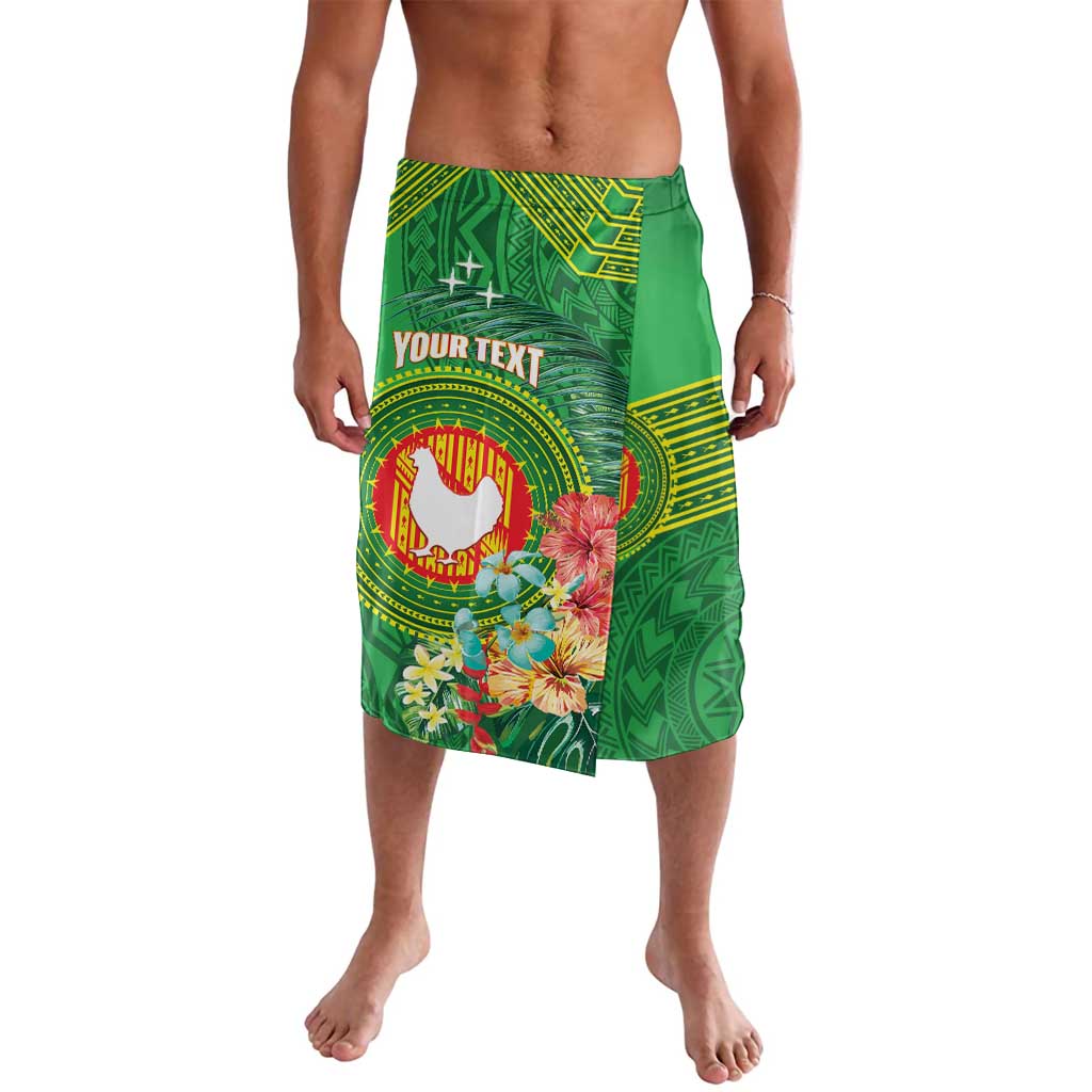 Personalized Manu'a Cession Day Lavalava Tropical Flowers With Polynesian Pattern