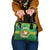 Personalized Manu'a Cession Day Shoulder Handbag Tropical Flowers With Polynesian Pattern