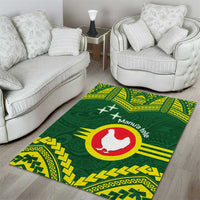 Manu'a Flag Day Area Rug Polynesian Pattern National Color Proud
