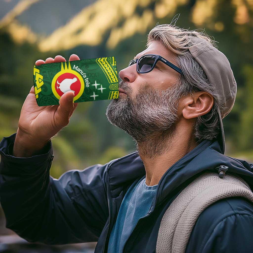 Manu'a Flag Day 4 in 1 Can Cooler Tumbler Polynesian Pattern National Color Proud