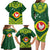 Manu'a Flag Day Family Matching Long Sleeve Bodycon Dress and Hawaiian Shirt Polynesian Pattern National Color Proud