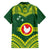 Manu'a Flag Day Family Matching Long Sleeve Bodycon Dress and Hawaiian Shirt Polynesian Pattern National Color Proud