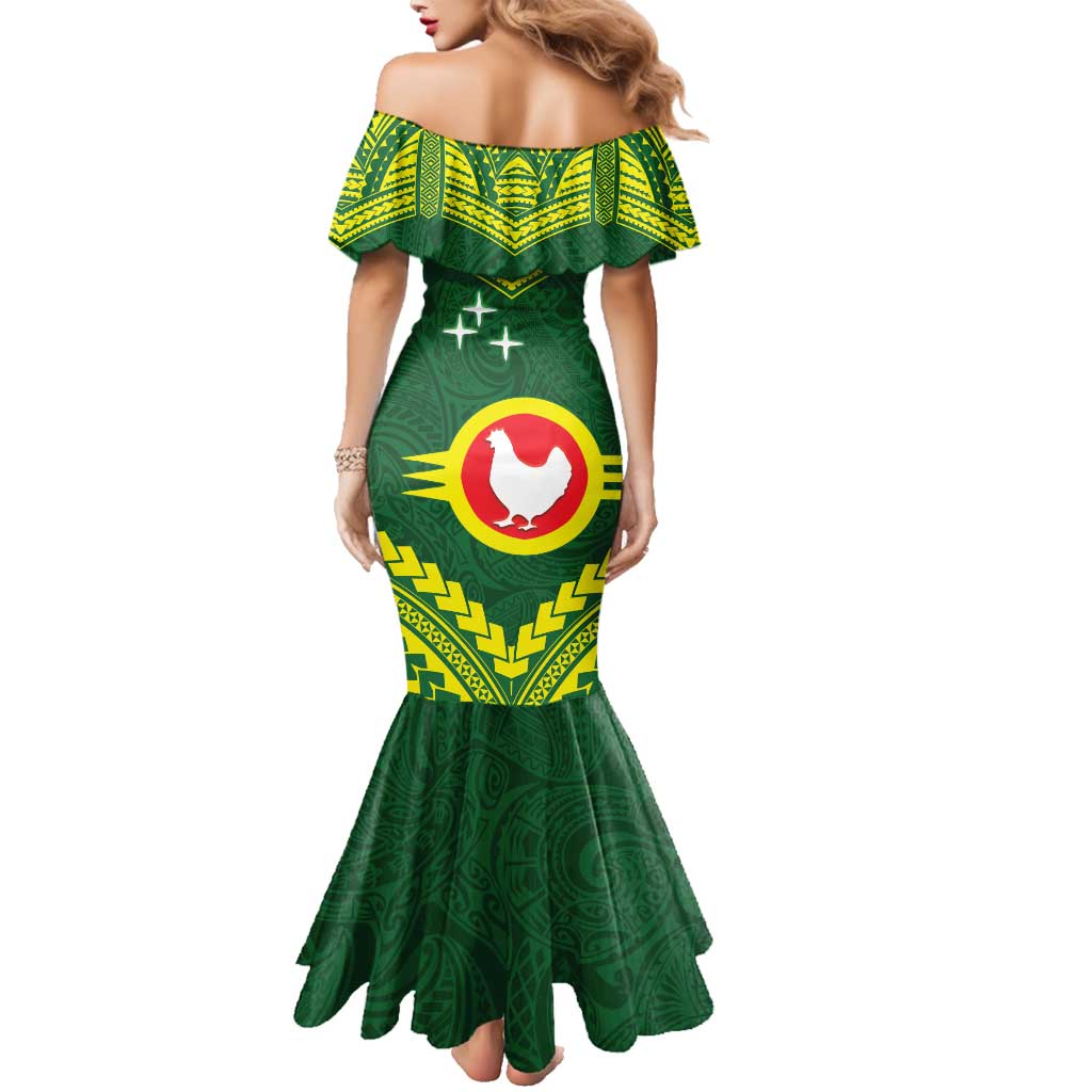 Manu'a Flag Day Family Matching Mermaid Dress and Hawaiian Shirt Polynesian Pattern National Color Proud LT14 - Polynesian Pride