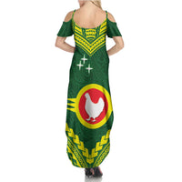Manu'a Flag Day Family Matching Summer Maxi Dress and Hawaiian Shirt Polynesian Pattern National Color Proud LT14 - Polynesian Pride