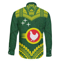 Manu'a Flag Day Family Matching Tank Maxi Dress and Hawaiian Shirt Polynesian Pattern National Color Proud