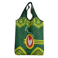 Manu'a Flag Day Grocery Bag Polynesian Pattern National Color Proud