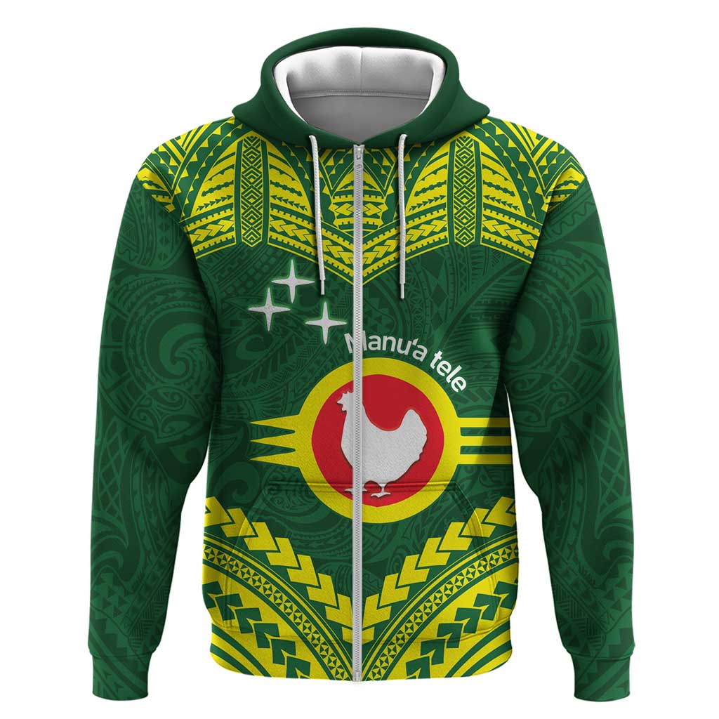 Manu'a Flag Day Hoodie Polynesian Pattern National Color Proud