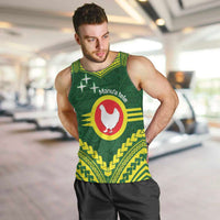 Manu'a Flag Day Men Tank Top Polynesian Pattern National Color Proud LT14 Green - Polynesian Pride