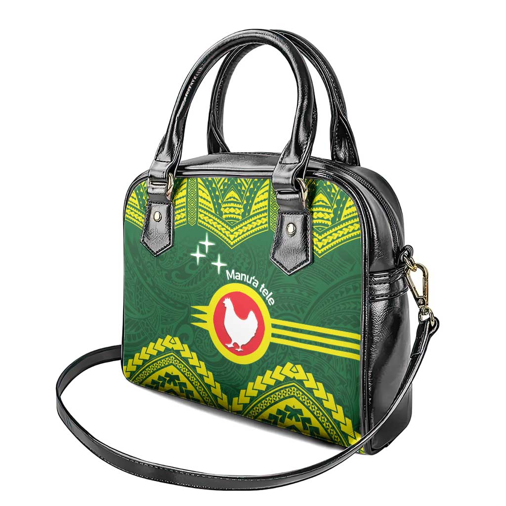 Manu'a Flag Day Shoulder Handbag Polynesian Pattern National Color Proud