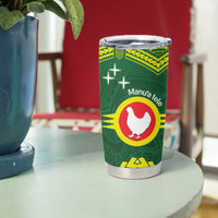 Manu'a Flag Day Tumbler Cup Polynesian Pattern National Color Proud