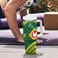 Manu'a Flag Day Tumbler With Handle Polynesian Pattern National Color Proud