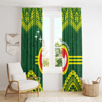 Manu'a Flag Day Window Curtain Polynesian Pattern National Color Proud
