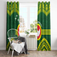 Manu'a Flag Day Window Curtain Polynesian Pattern National Color Proud