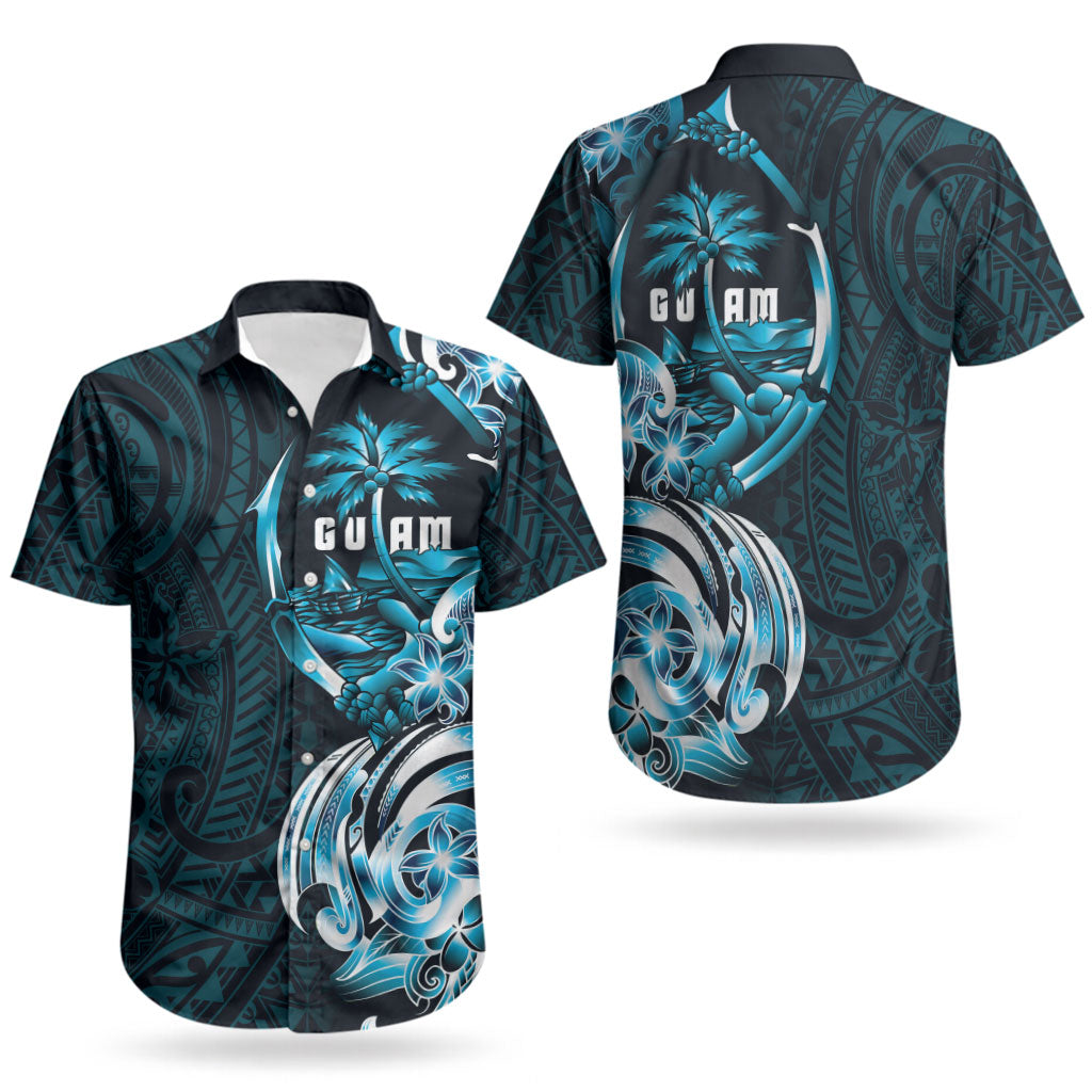 Asut Guam Chamorro Couples Matching Puletasi and Hawaiian Shirt Guahan Seal Tattoo LT14 - Polynesian Pride