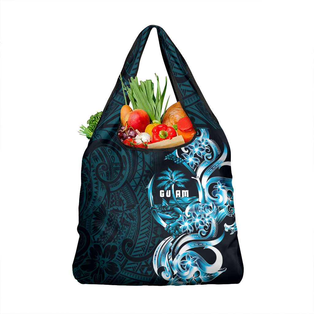 Asut Guam Chamorro Grocery Bag Guahan Seal Tattoo LT14 1-pack One Size Blue - Polynesian Pride