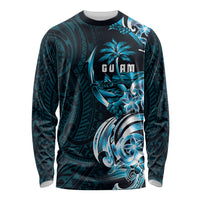 Asut Guam Chamorro Long Sleeve Shirt Guahan Seal Tattoo LT14 Unisex Blue - Polynesian Pride