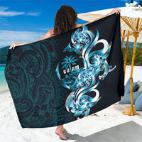 Asut Guam Chamorro Sarong Guahan Seal Tattoo LT14 One Size 44 x 66 inches Blue - Polynesian Pride
