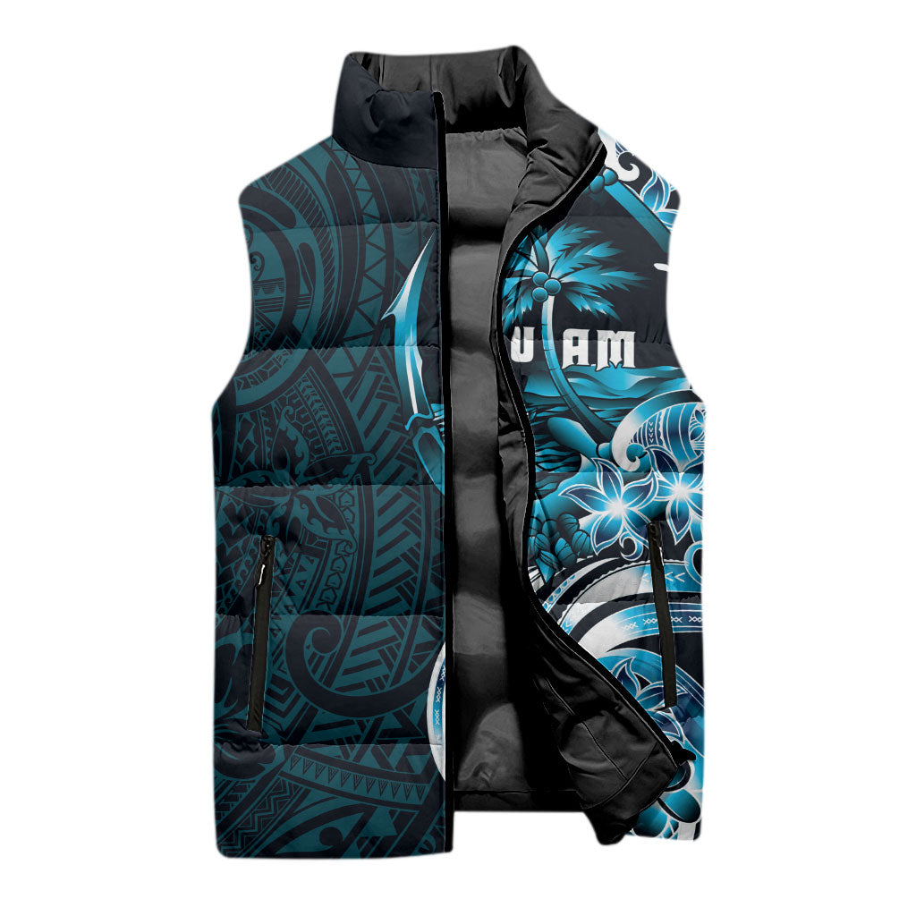 Asut Guam Chamorro Sleeveless Puffer Jacket Guahan Seal Tattoo LT14 - Polynesian Pride