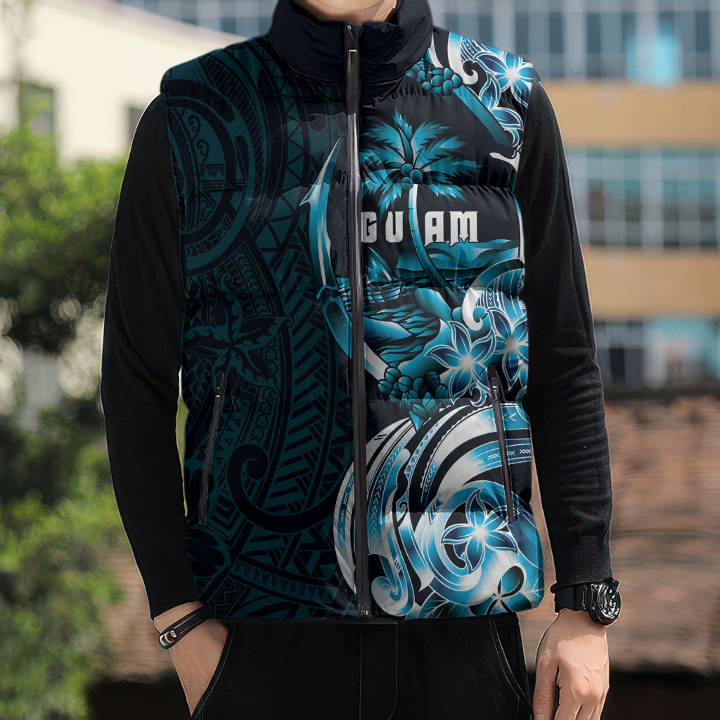 Asut Guam Chamorro Sleeveless Puffer Jacket Guahan Seal Tattoo LT14 - Polynesian Pride